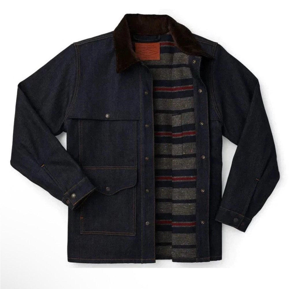 Filson Lined Denim Cruiser Jacket NEW Large USA Made - Picture 2 of 4